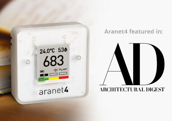 Aranet4 in der Zeitschrift Architectural Digest: Die besten neuen Technologien fr 2022