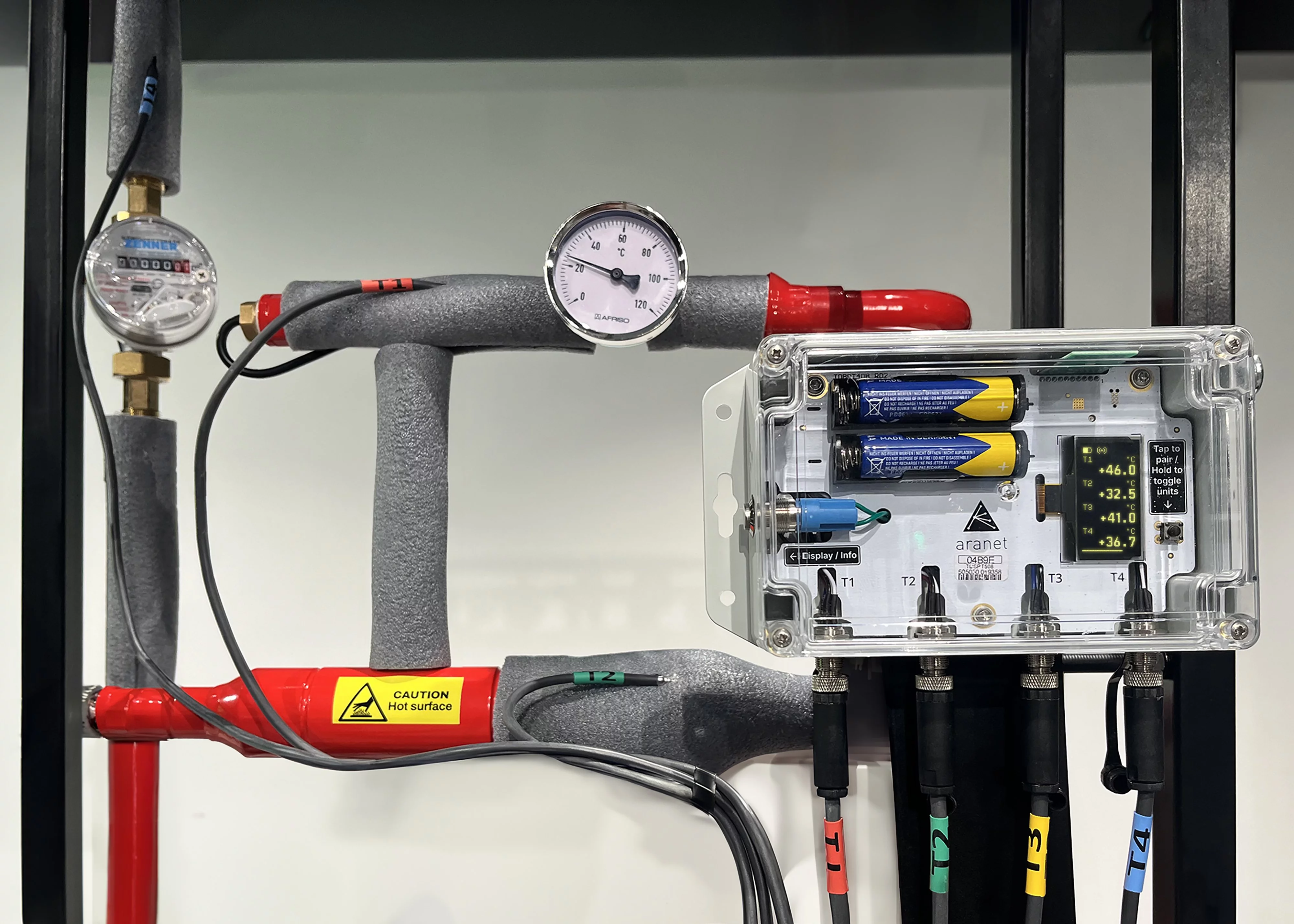 Funksensormodul Aranet 4-Kanal PT1000: Präzise Temperaturmessung an mehreren Messpunkten