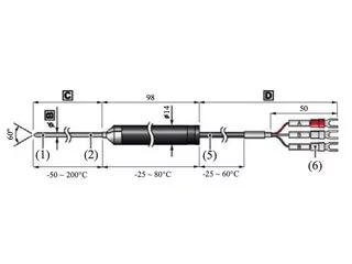 TR-8130 Pt100-Temperatursensor mit Handgriff,...