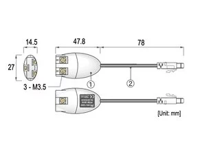 PTM-3010 Eingangsmodul Pt100/Pt1000 für Funk Datenlogger...