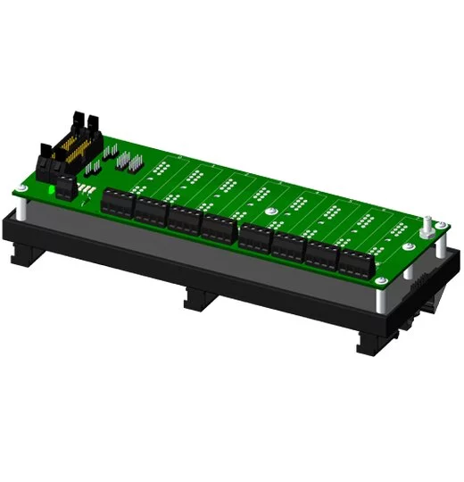 SCMPB06-3 Multiplexed 8-Kanal Backpanel | Multiplexed 8-Kanal Backpanel ohne Kaltstellenkompensationssensor und mit Montagemöglichkeit auf DIN-Schiene