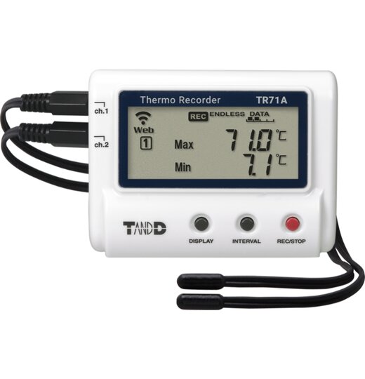 TR71A2 WLAN Datenlogger mit zwei Temperatursensoren