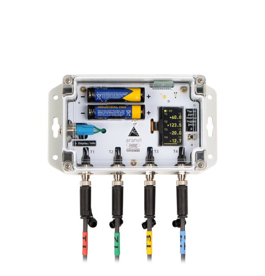 Aranet 4-Kanal PT1000 Funksensor mit Sensoren